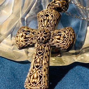 Bali artisan cross pendant